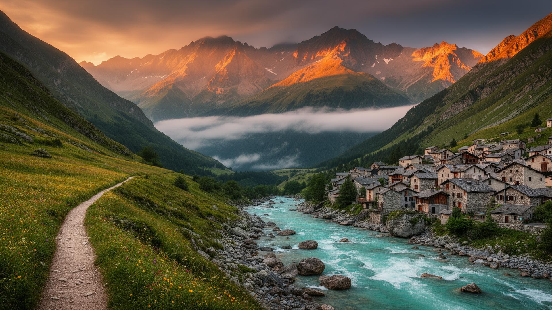 La vallée de la Vésubie dans le Mercantour